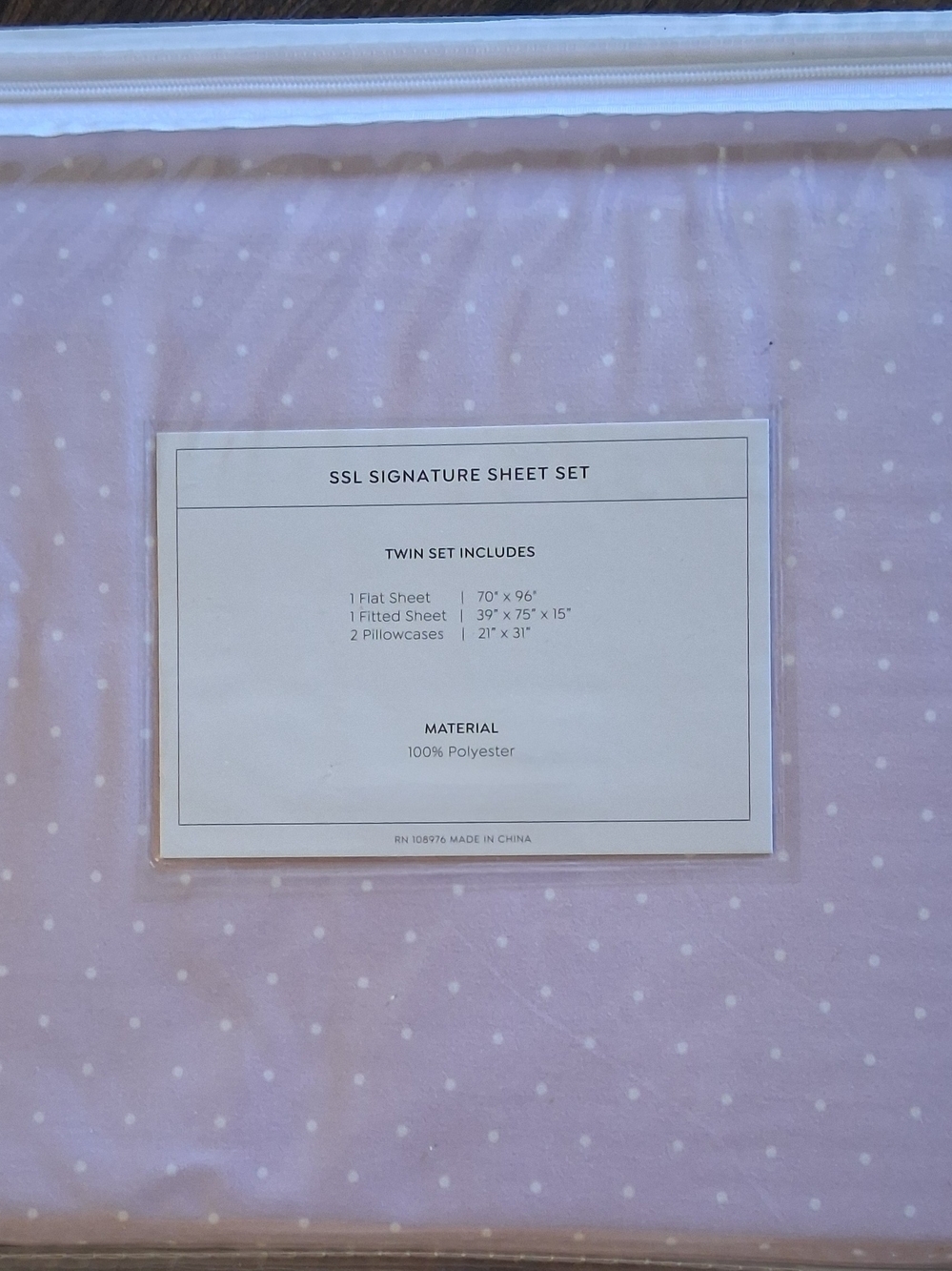 NEW SSL Signature Sheet set  Purple Polka Dot Twin GIFT